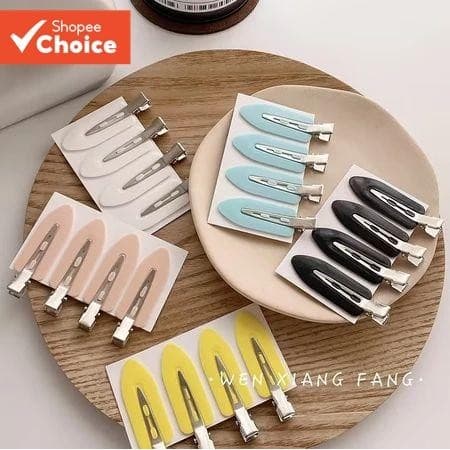 Grampos De Cabelo De Jacaré Sem Costura Para Meninas – Franjas Fofas E Acessórios Flyaways 4 Unidades