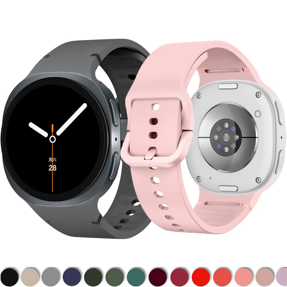 Silicone Para Samsung Galaxy Watch 8/8 pulseira Clássica 44mm 40mm 46mm Esporte correa Banda