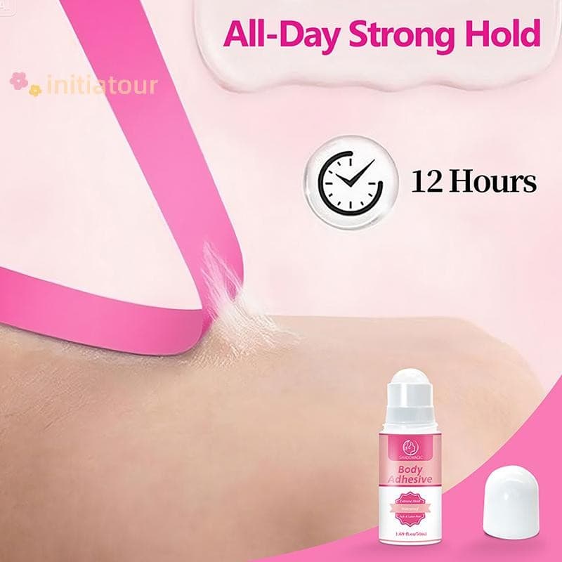 Initiatour 50ml Rolo De Cola Antiderrapante Na Pele Adesivo Para Roupas Vestido Do Corpo Sutiã Anti-Exposição Fixo Novo