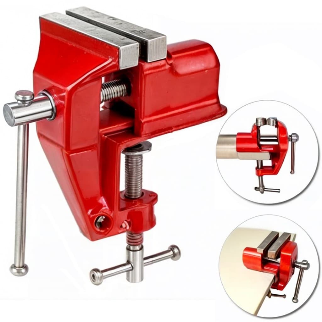 Mini Torno Bancada Profissional Base Fixa Morsa 40mm Aço Reforçado Starfer