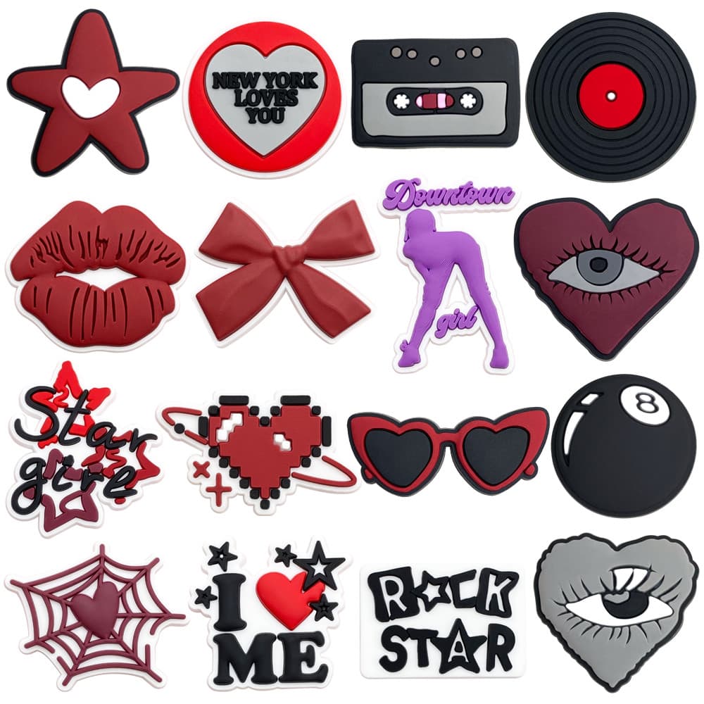 MEIDJ Encantos De Sapato 16 Decorações Estilo Y2K Acessórios De PVC Com Botão