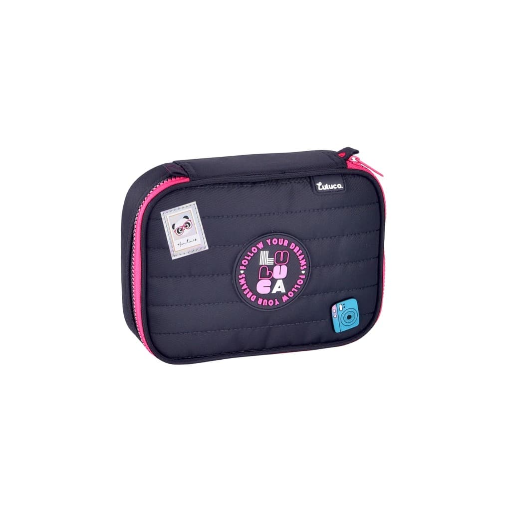 Estojo Box Luluca Juvenil Escolar Pandinha 36 Elásticos Teen