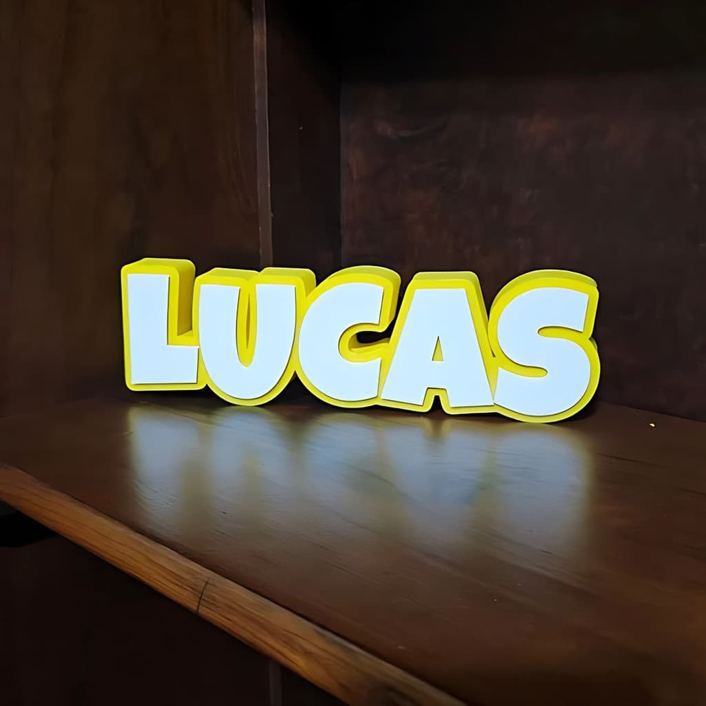 Nome Personalizado em 3D – Escolha o Seu Placa Decorativa para Quartos, Festas e Presentes