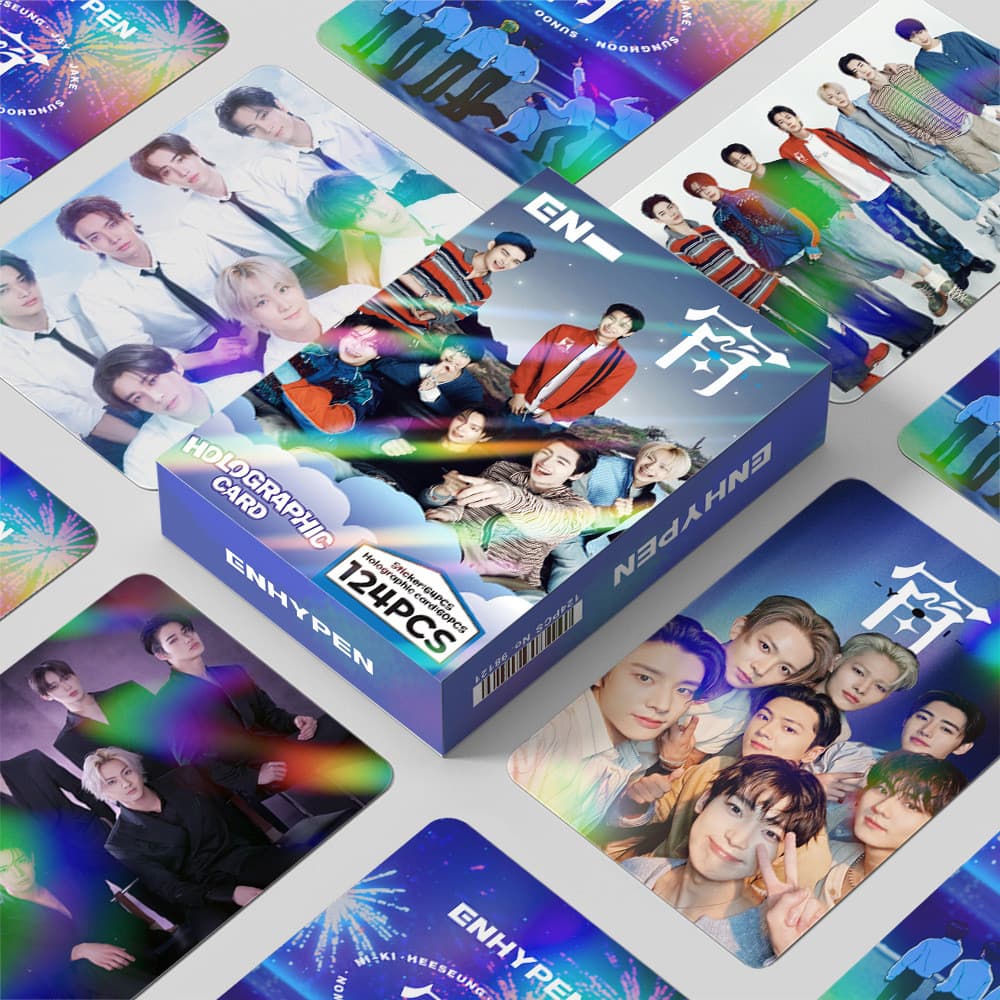 124pcs EN YOI Laser Holograma Lomo Cards J-HOPE STRAY KIDS Karma HyunJin Felix Photocards The Star Chapter Juntos Adesiv