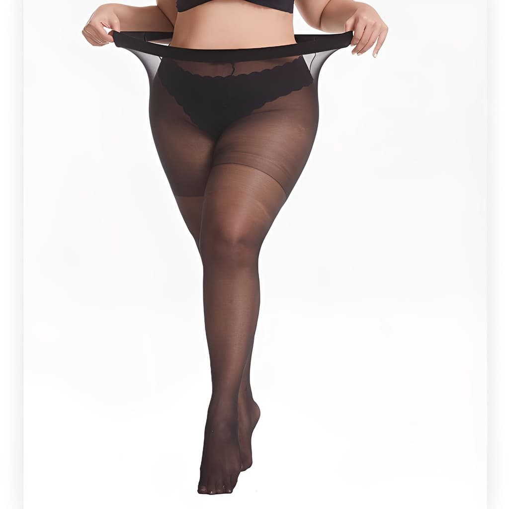 Meia Calça Feminina Plus Size Fio 20 Plus Size Efeito Transparente Aparência Natural Máximo Conforto