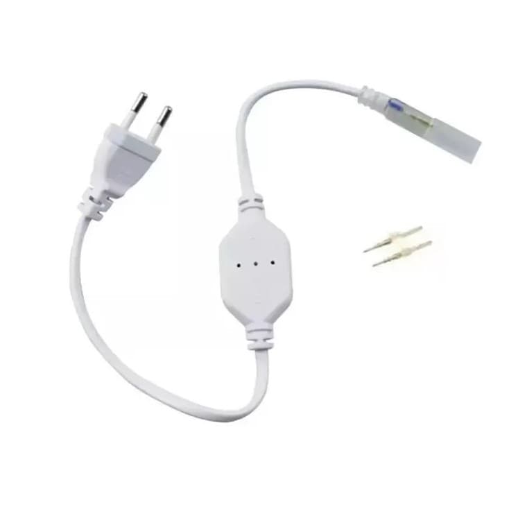 Cabo de Força Rabicho P/ Fita Mangueira de Led 2 Fios 40cm