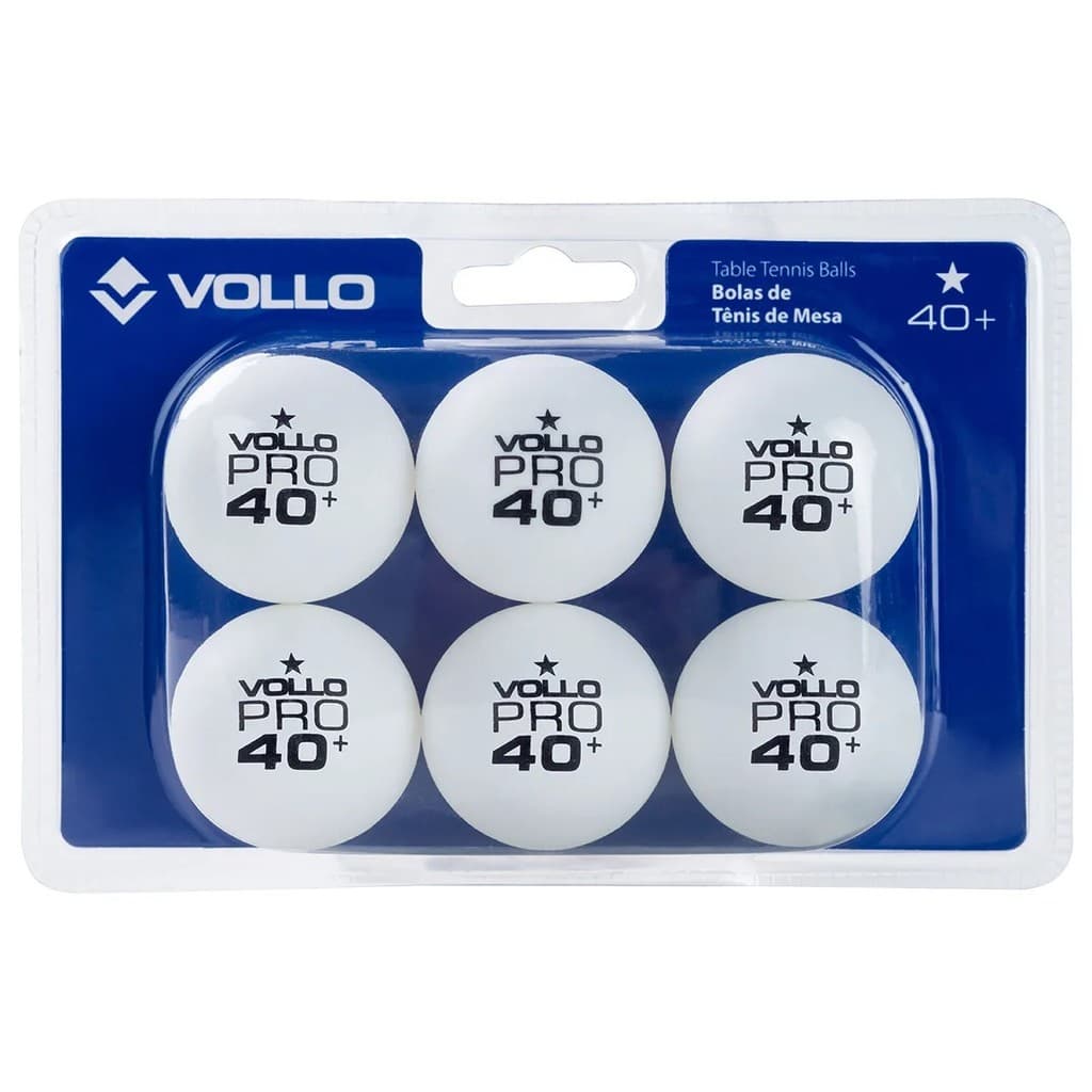 Kit Bolas de Tenis de Mesa Ping Pong de 1 ate 3 Estrelas 6 Unidades Vollo