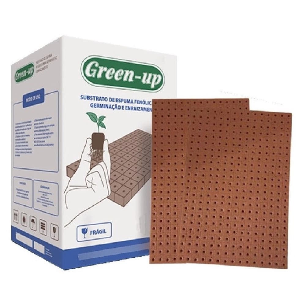 Espuma Fenolica Hidroponia 15 Placas 345 Células Green Up