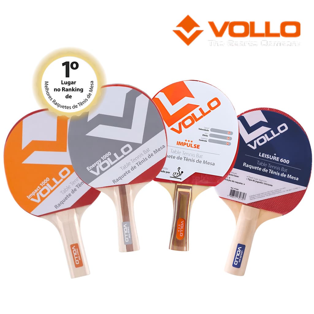 Raquete Ping Pong Tenis de Mesa Vollo Iniciante à Profissional ITTF