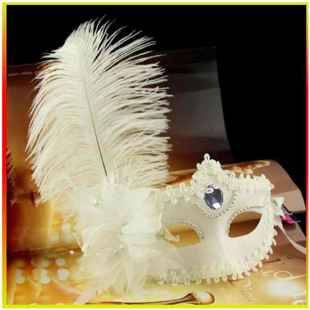 Veneza Adulto Masquerade Princesa Máscara Feminina Luxo Pavão Penas Meia Facial Festa Desempenho Carnaval Cosplay Traje