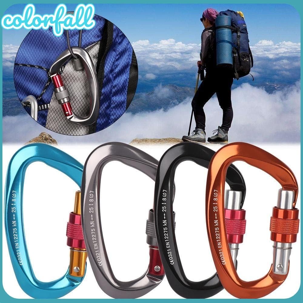 COLORFALLC Mosquetão Profissional Exterior Ascend 12/25KN Alumínio Segurança Master Lock