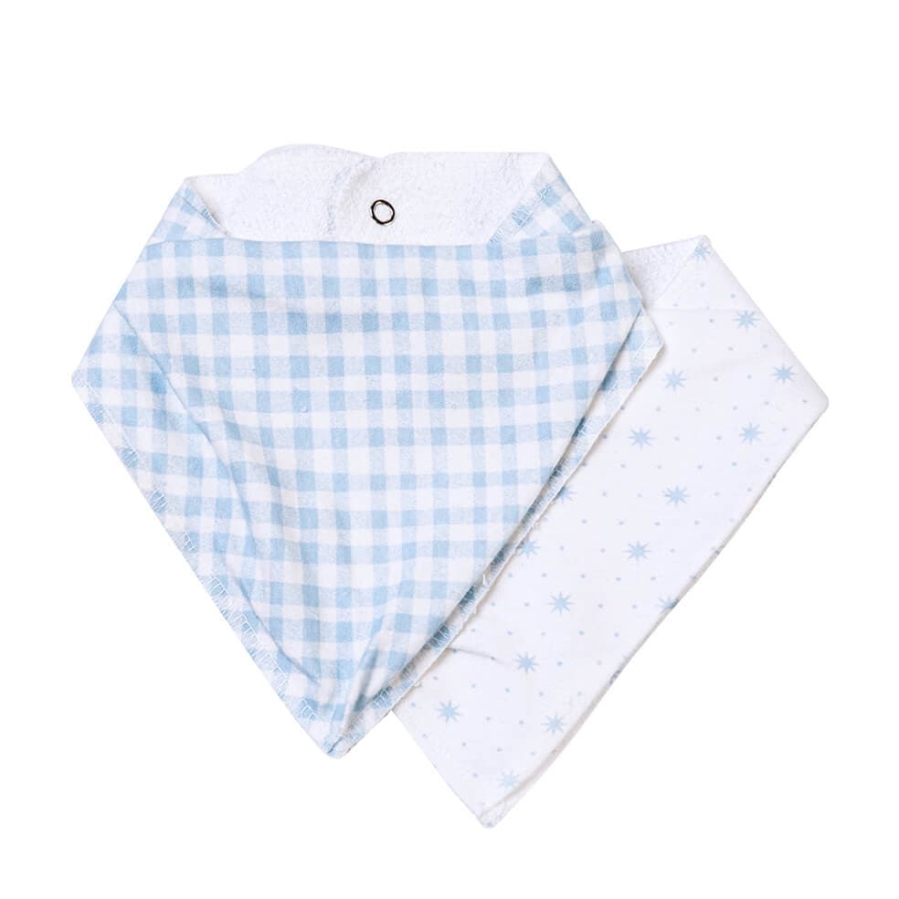 Kit Babador Bandana Bordados Papi Flanelado - 2 Peças