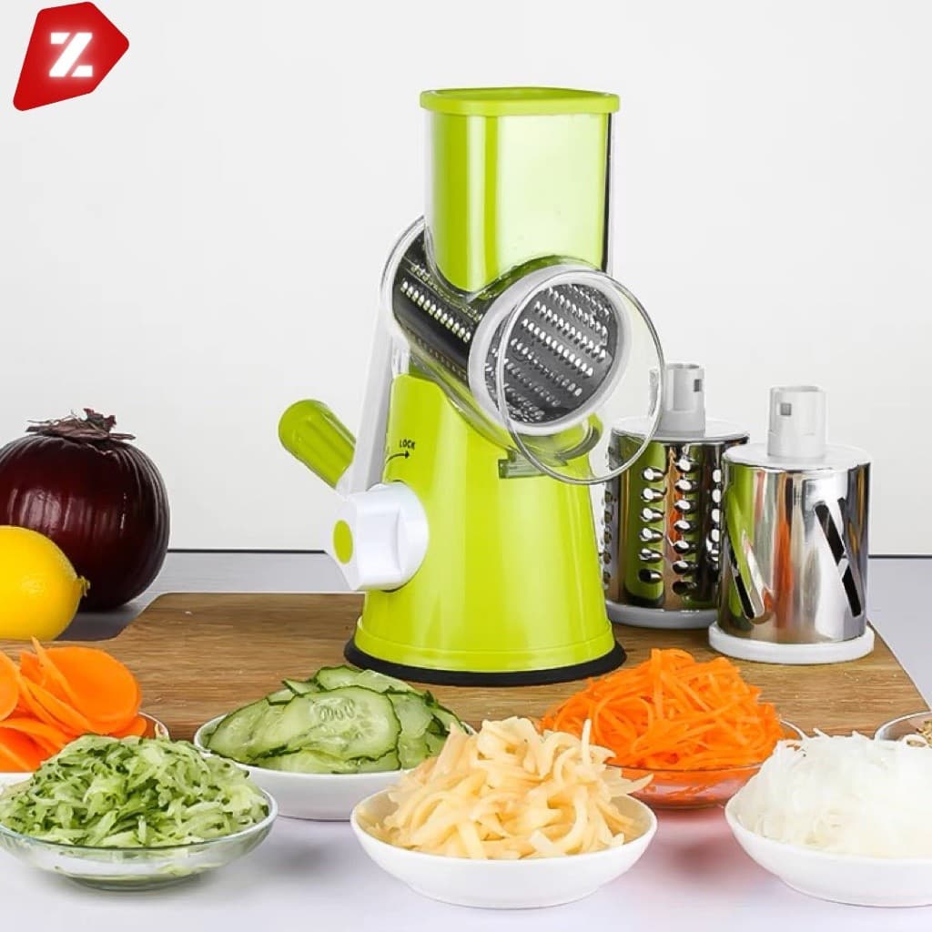 Ralador de Queijo Fatiador Legumes Cortador Vegetais Manual 3 em 1 Multiuso Cozinha