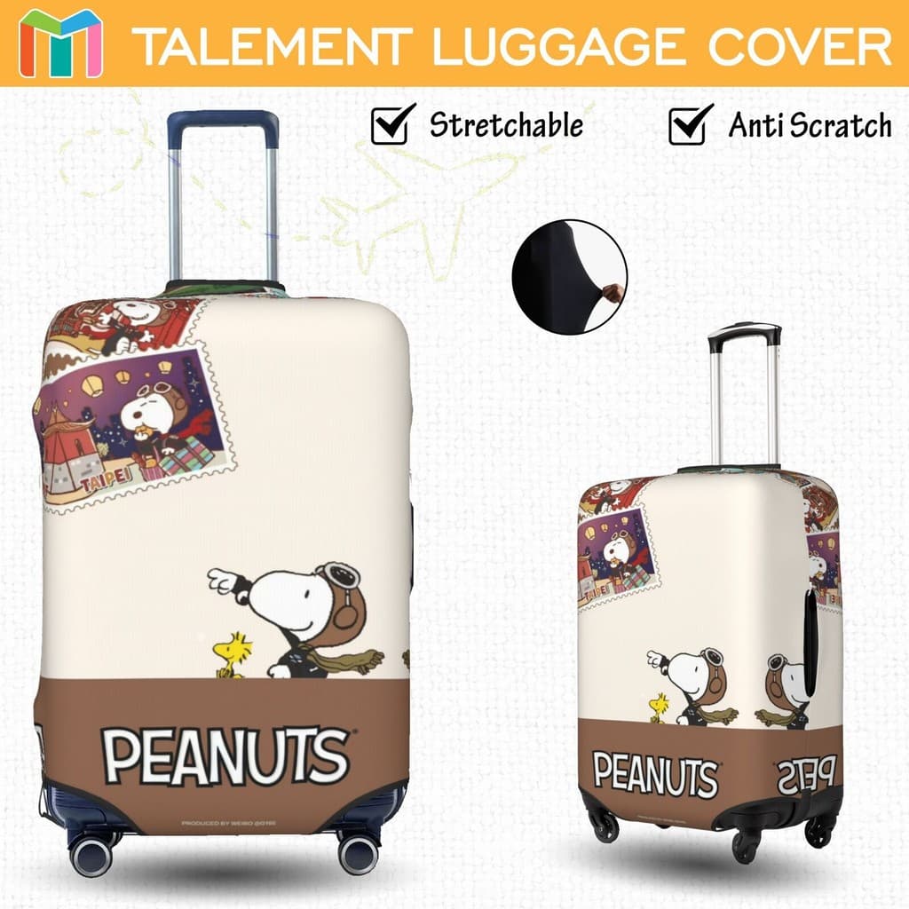 Capa para Mala de Viagem Snoopy Personalizada De Elasticidade Protetor de Mala de Viagem 10kg 23kg