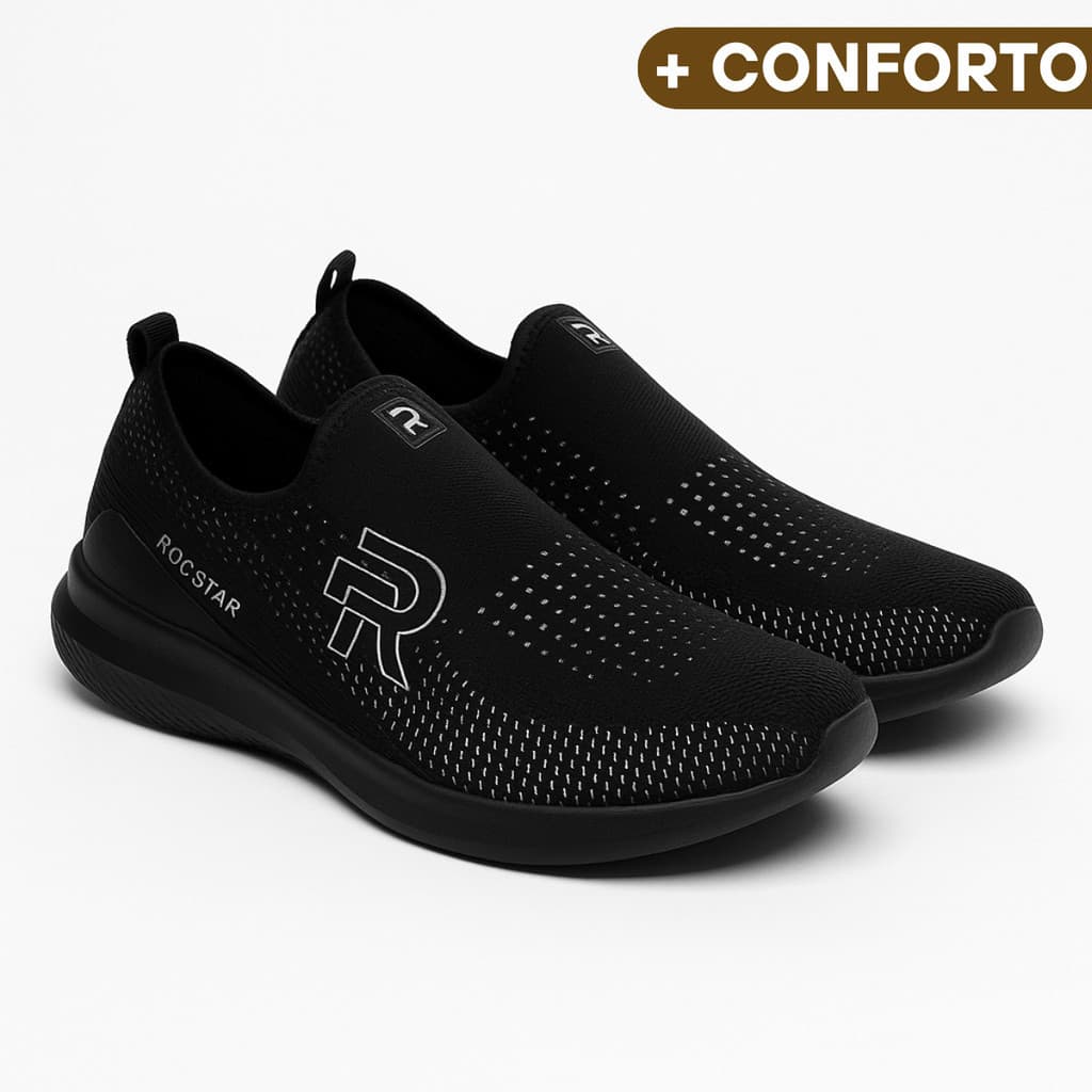 Tênis Esportivo Masculino Confortável Corrida Leve Slip On