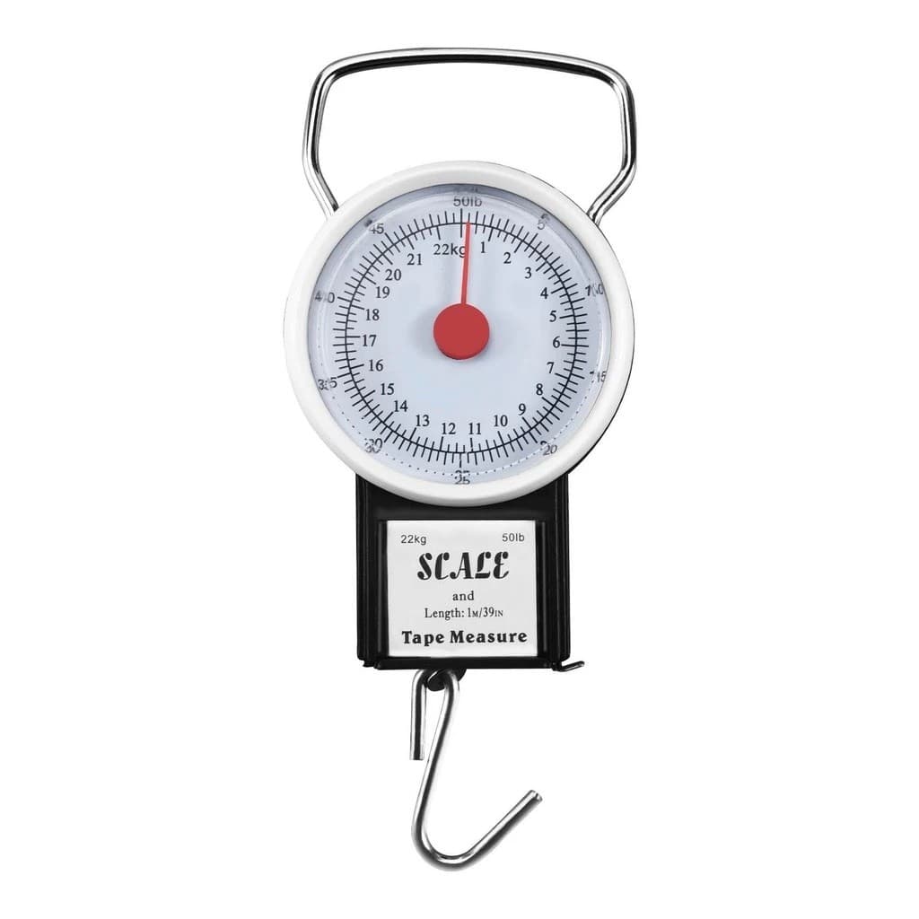 Balança De Gancho Peixeira/ Bagagem Analógica 22 Kg Com Trena 1m