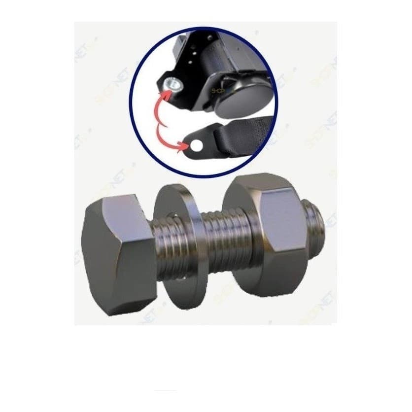 Parafusos Para Cinto De Segurança Universal  Kit 4 Peças