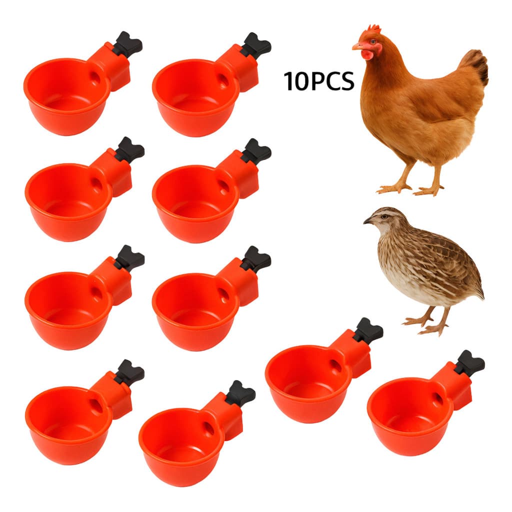 Bebedouro Automático Aves Galinha Codorna Copinho Vermelho
