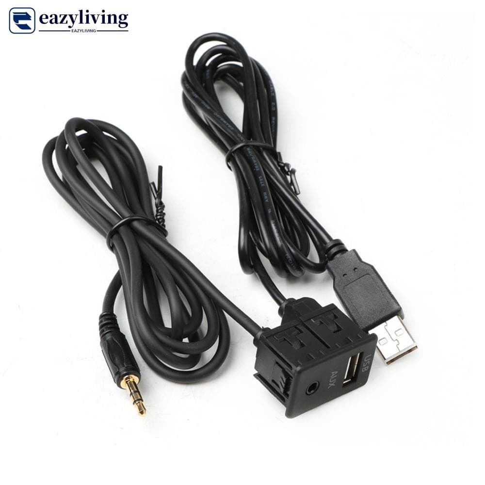 EAZYLIVING Universal 150CM Painel Do Carro Montagem Embutida AUX De Porta USB Barco Automático Adaptador Cabo Extensão C