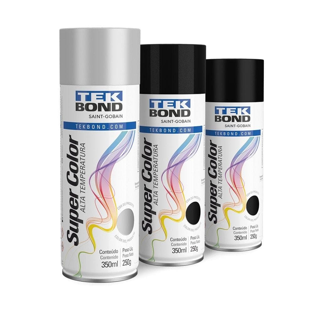 Tinta Spray Alta Temperatura 350ml Tekbond