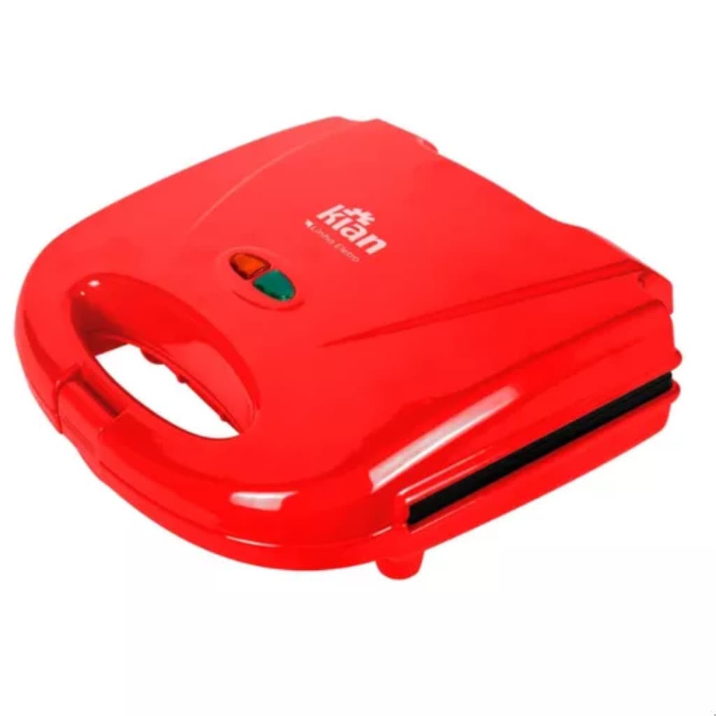 Sanduicheira Gril Elétrica 750w Panqueca Misto Torrada Carne VERMELHA