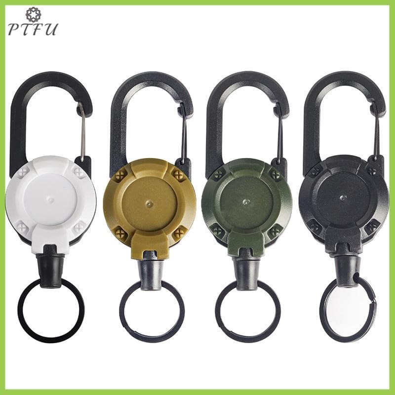 PTFU > Anti-Roubo De Metal Fácil De Puxar Fivela Corda Elástica Chaveiro Esportivo Retrátil Ao Ar Livre Mosquetão Gancho Mochila Novo