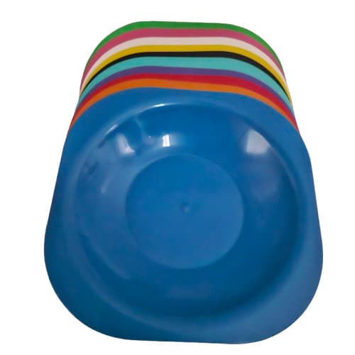 Kit 6 Pratos de Plástico Quadrado Fundo para Refeição Almoço Janta Churrasco Criança