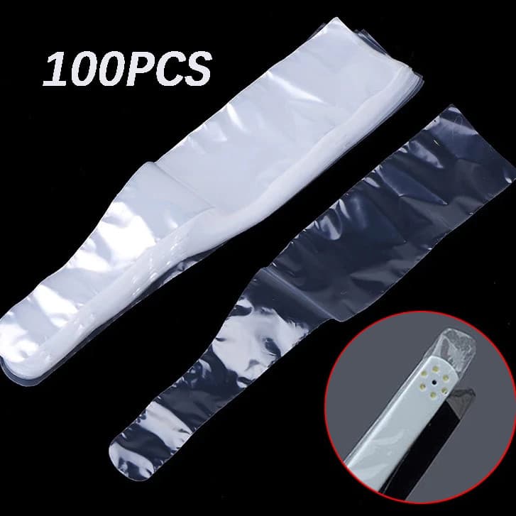 100 Pçs/Caixa Alça Mangas Câmera Cobre Bainha De Isolamento Protetoras Descartáveis Saco Protetor