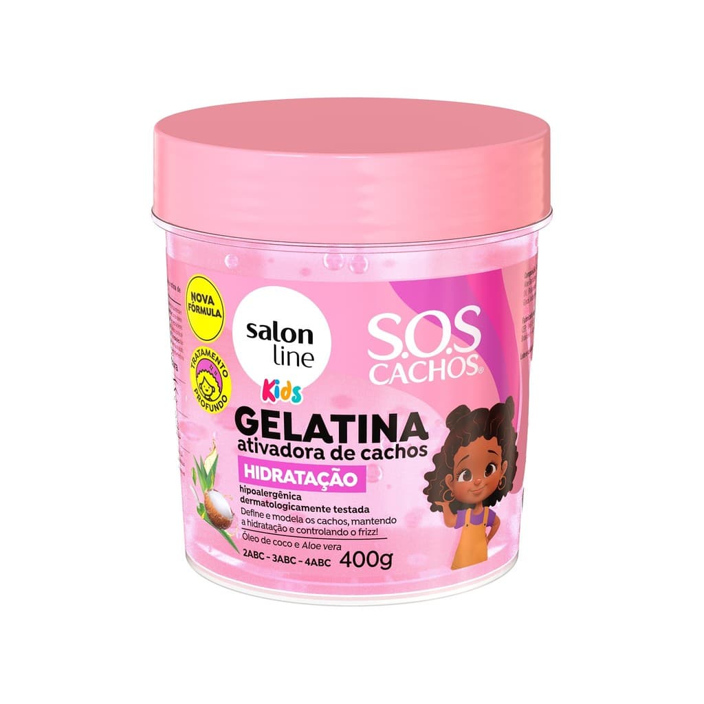 Gelatina Ativadora de Cachos SOS Cachos Kids Hidratação 400g