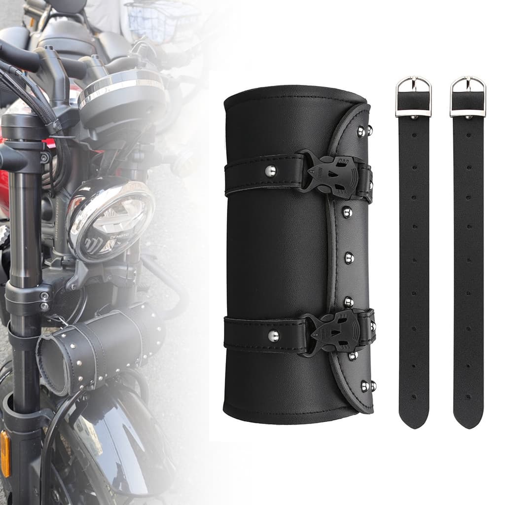 Bolsa De Ferramentas Para Motocicleta , Couro Sintético Guidão , Alforje Lateral À Prova D'água , Pacote Retrô , Resiste