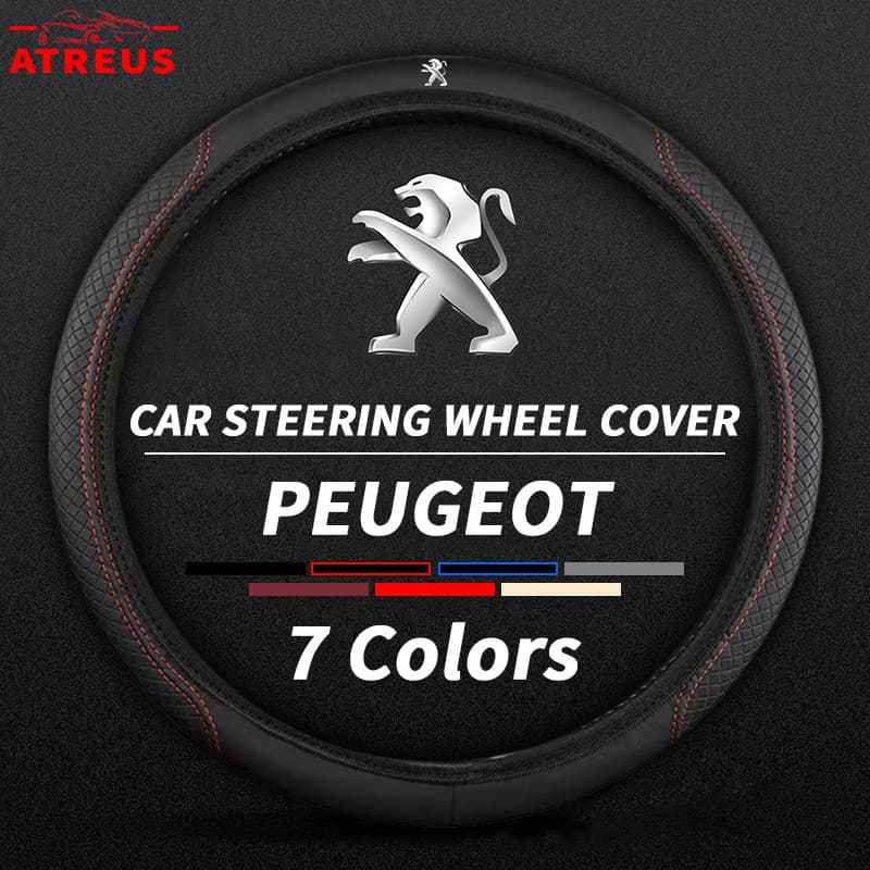 Peugeot Capa Protetora Do Volante Carro Antiderrapante Tampa Do Volante De Couro Para Peugeot 206 208 207 307 308 2008