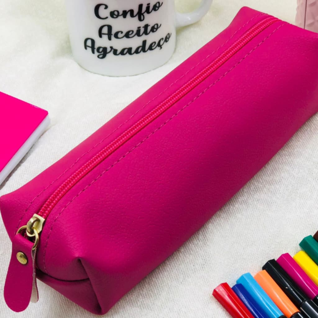 Estojo Escolar Liso Simples 1 Divisórias Multiuso Universal Vários Modelos