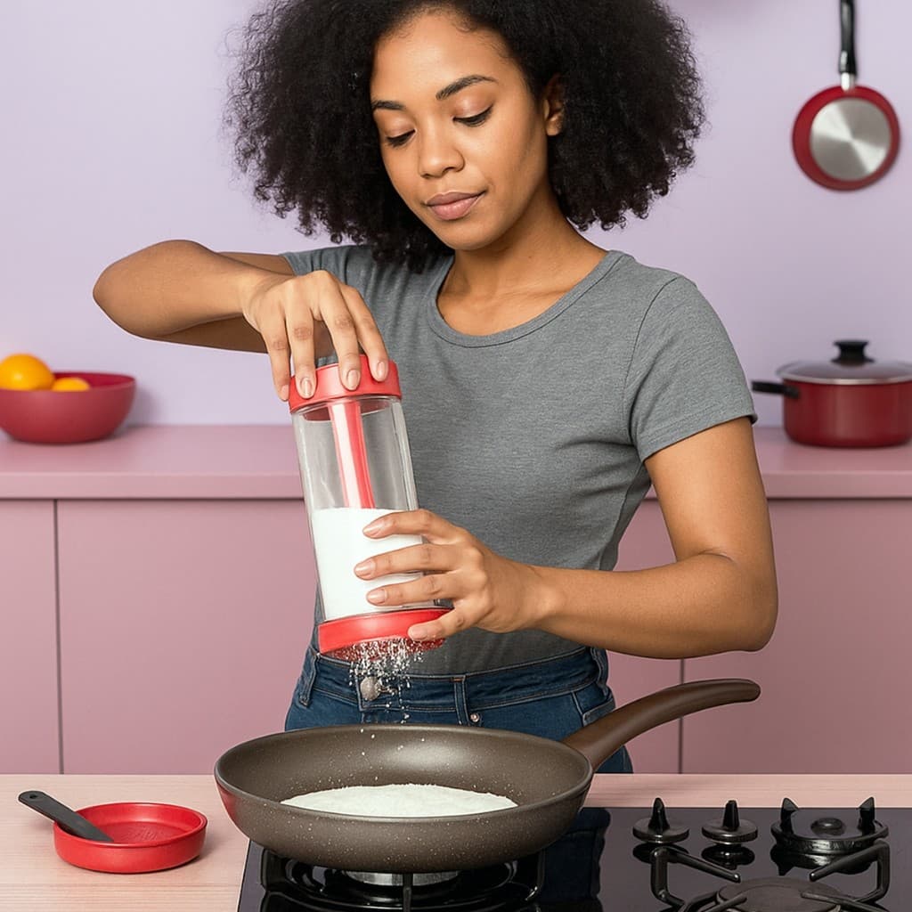 Tapioqueira 2 Em 1 Peneira e Armazenamento / Armazena Tapioca Envio de Cor Aleatória