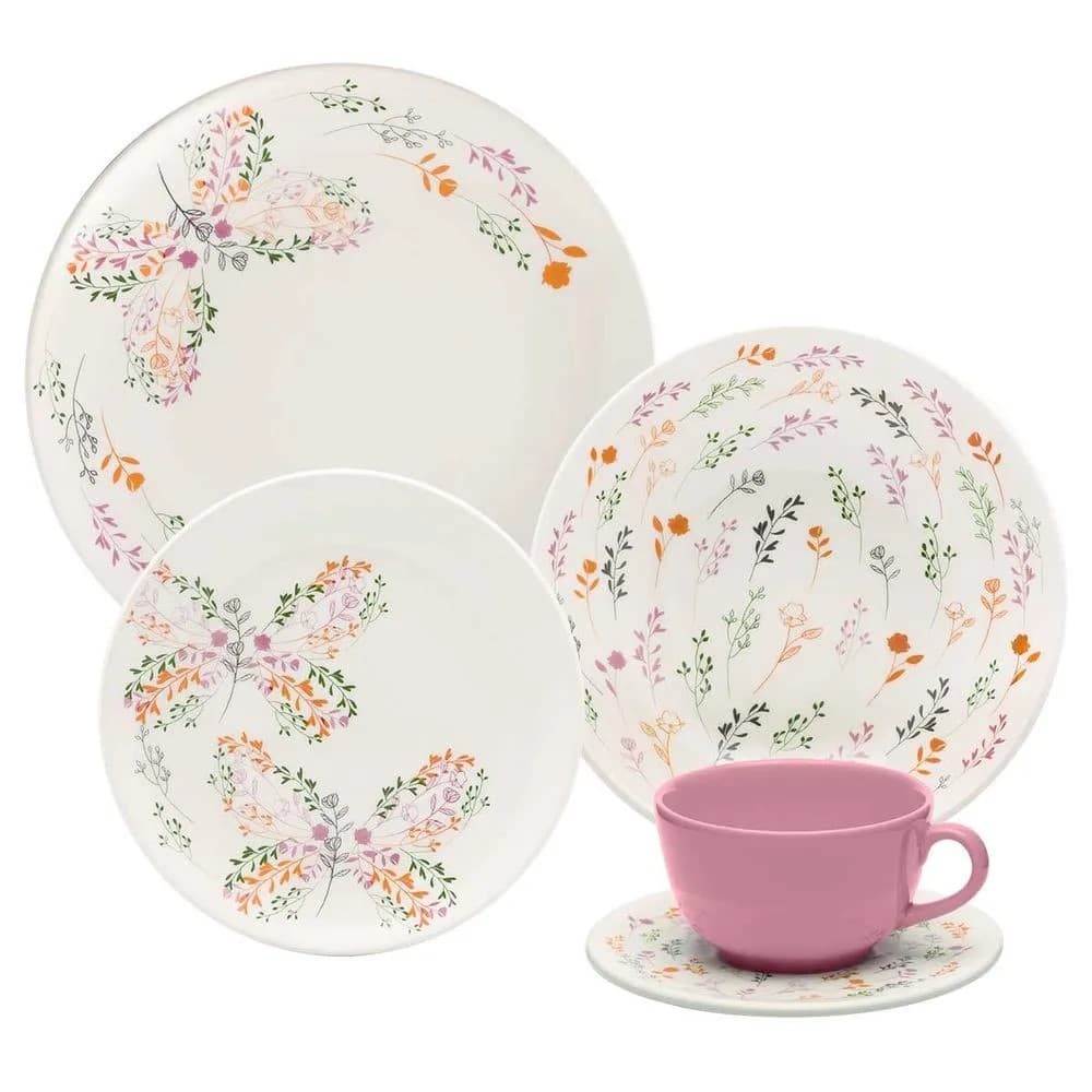 Aparelho de Jantar 20 Peças Jardim Secreto Oxford