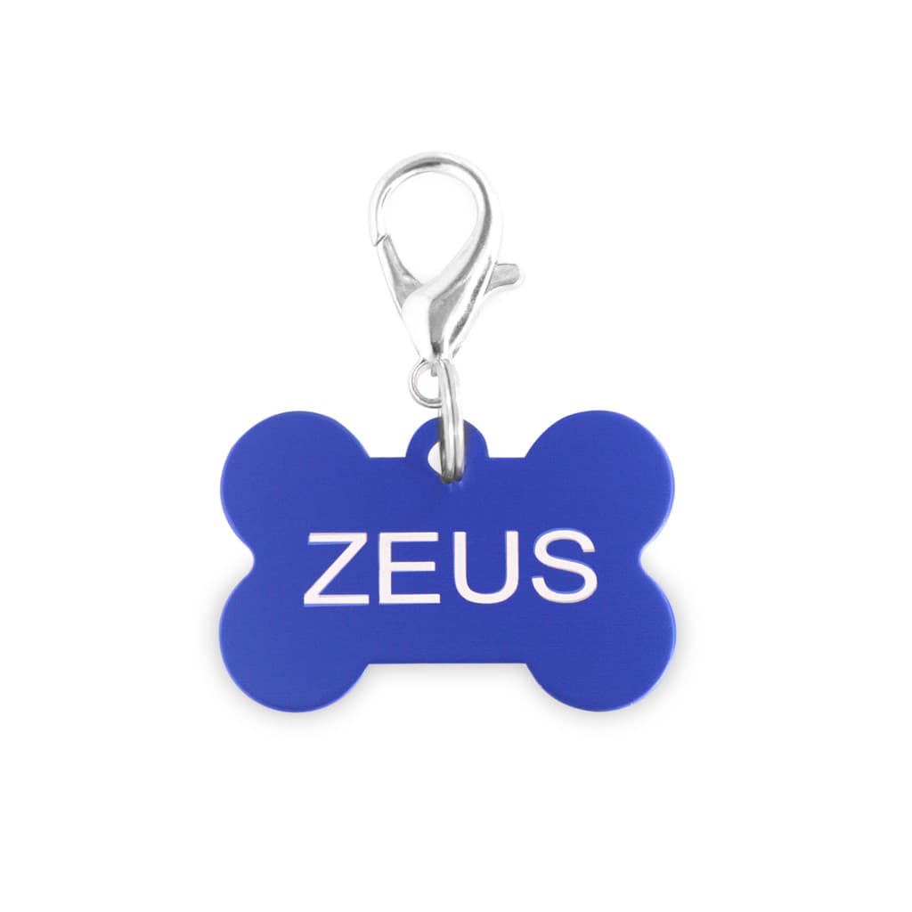 Plaquinha de Identificação Personalizada Pet Osso - Tag com Nome e Telefone