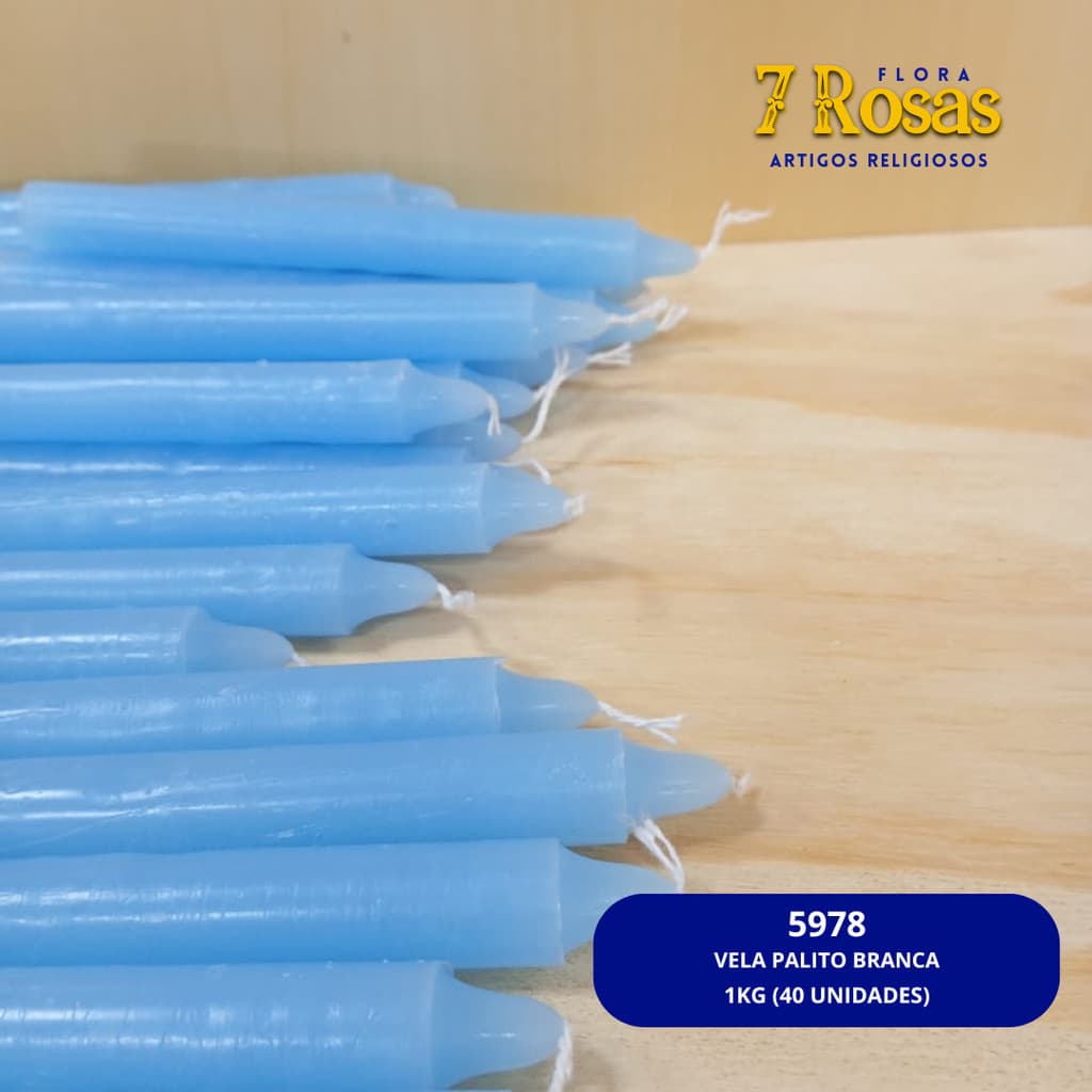 VELA PALITO KG AZUL CLARA