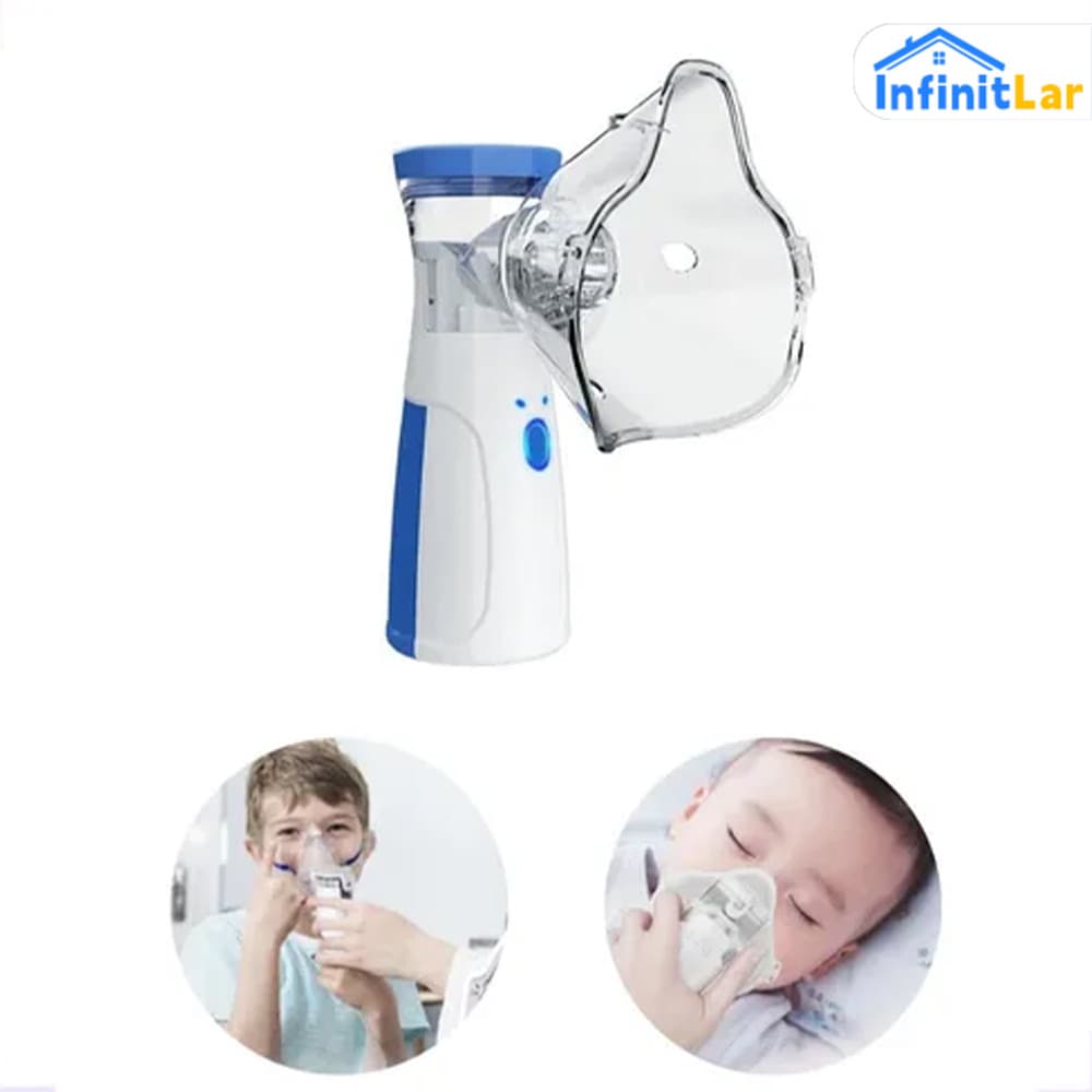 AIQUE Inalador Portátil Ultrassônico - Mini Nebulizador Silencioso com Bateria Longa Duração