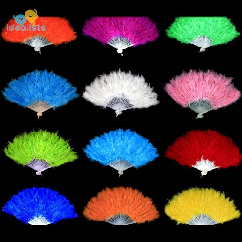 Idealistas 9 Cores Novo Traje Casamento Showgirl Dança Dobrável Leque De Mão Fantasia