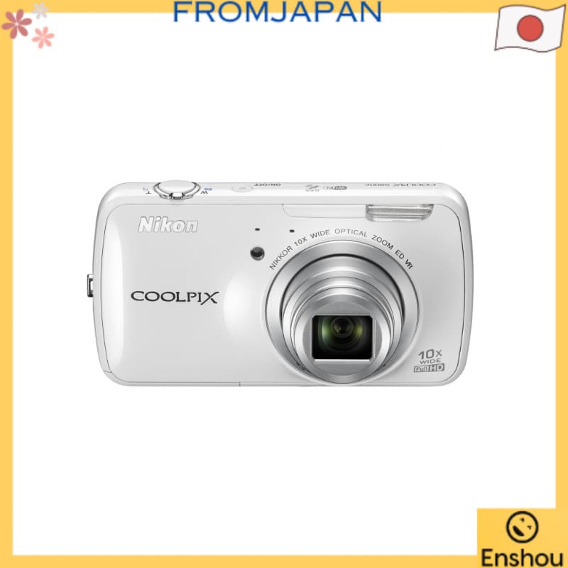 [USED]Do Japão [Usado] Câmera Digital Nikon COOLPIX S800c com Android , Zoom Óptico de 10x , Branco S800CWH