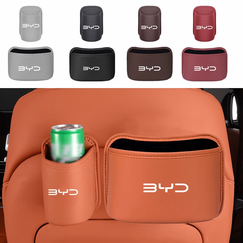 BYD Caixa De Armazenamento De Carro Lixeira Suspensa Decoração De Interiores Para Dolphin Mini Song Pro Plus Seagull Sea