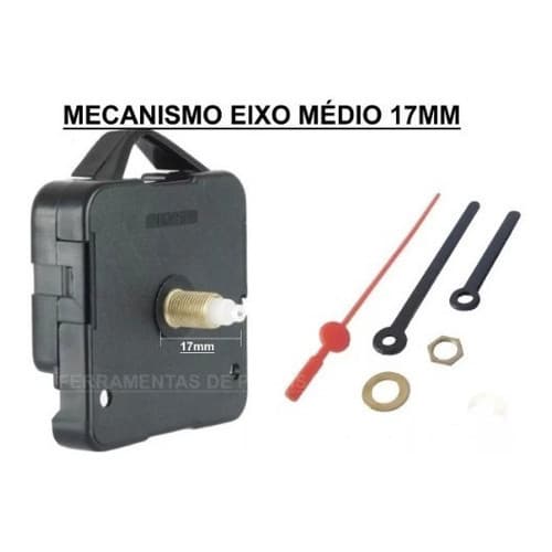 Mecanismo Relógio Parede Eixo Medio 17mm Tic Tac Maquina excelente da boa