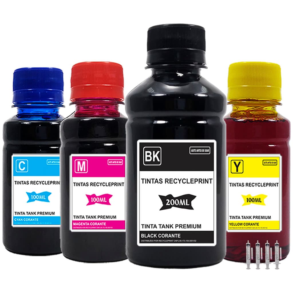 500ml Refil Tinta Compatível Impressora Epson L3250 L3210 L375 L395 L3110 L3150