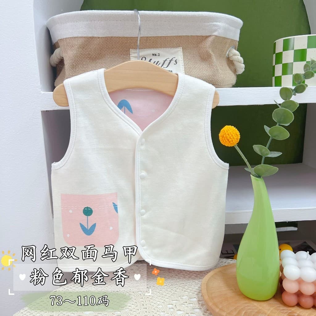 Colete de outono reversível Camada base de outono e inverno do bebê para mantê-lo aquecido