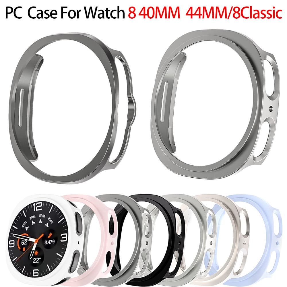 Capa Dura Para Samsung Galaxy Watch 8 40mm 44mm , Fosca Protetora , Acessórios Clássicos De Concha Oca