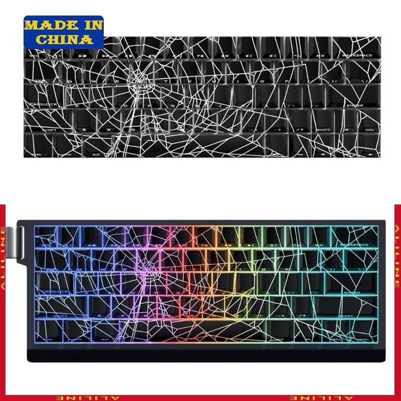 64/74Key Spiders Side Print Translucents Keycaps Original Profile for 60 61