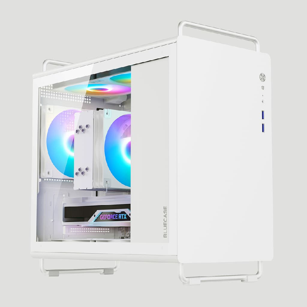 Gabinete Gamer BG-056 TINY PRO Branco Bluecase Vidro