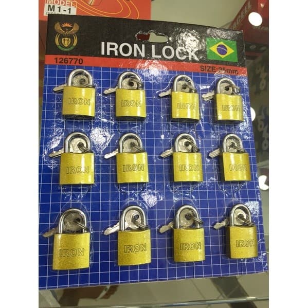 Cartela de Cadeado 25mm c/12