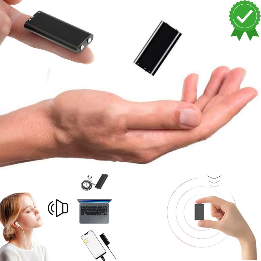 Mini Gravador De Voz Registra 96 Horas-Escuta Micro Profissional