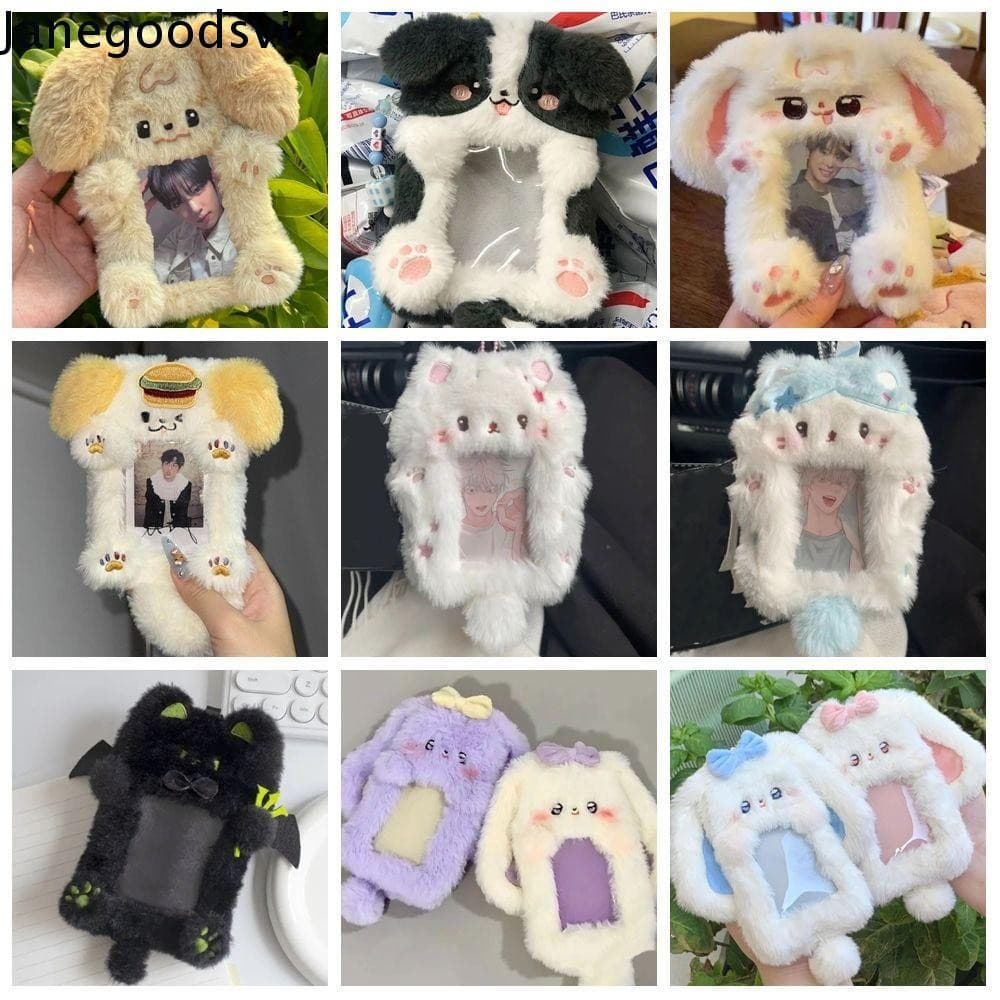 Porta-Cartões Fotográficos JANEGOODSVI , Cartão Fotográfico De Pelúcia De Coelho/Cachorro/Gato , Com Orelhas Grandes/Col