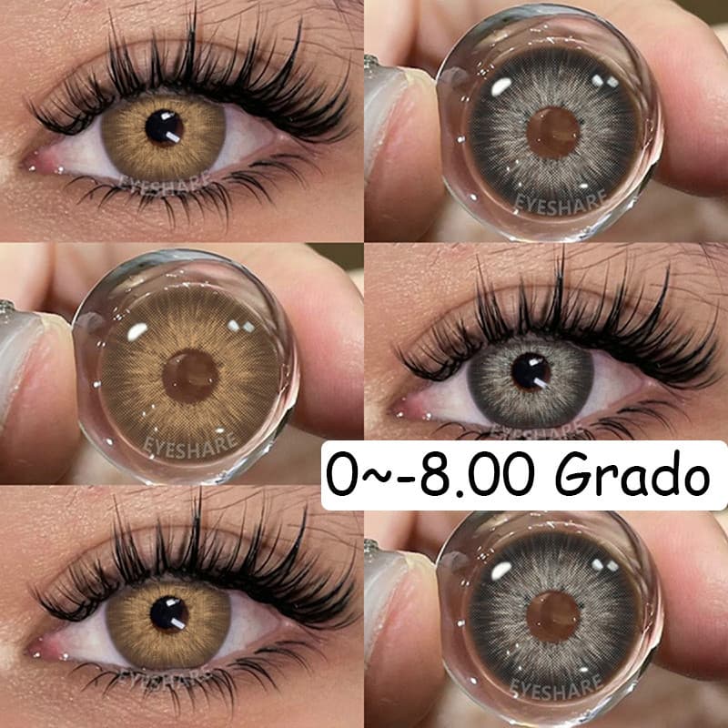 Lentes De Miopia EYESHARE 0 ~-8.0 Graus 1 Par De Contato Coloridas Para Olhos Prescrição De Dioptria